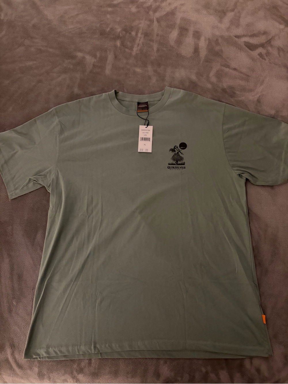 Quiksilver Sage Green Surf Graphic Short-Sleeve Tee